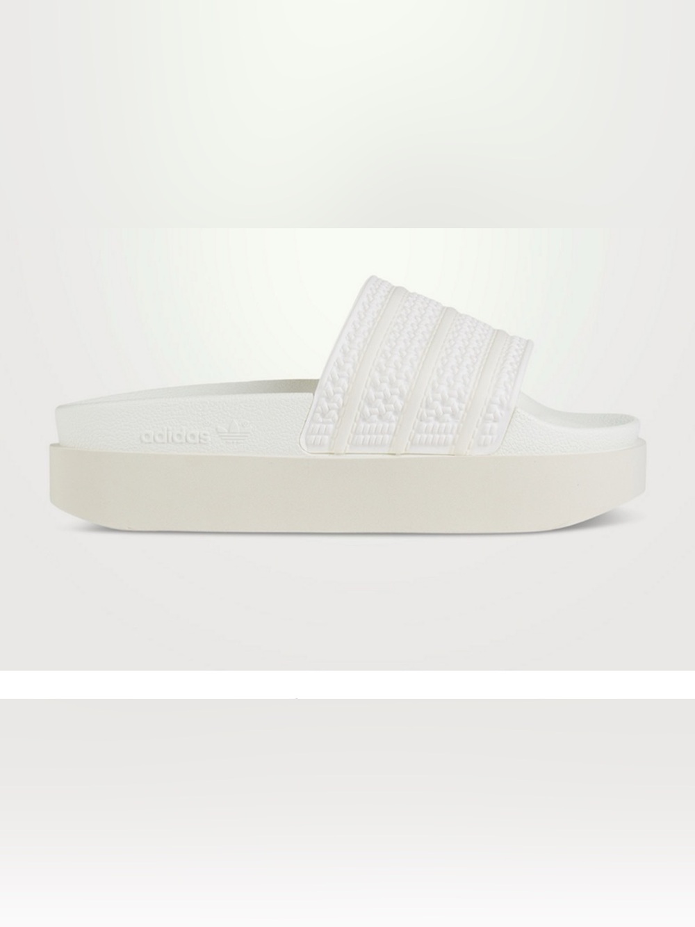 Adidas Adilette Bonega White Platform Slide Sandals